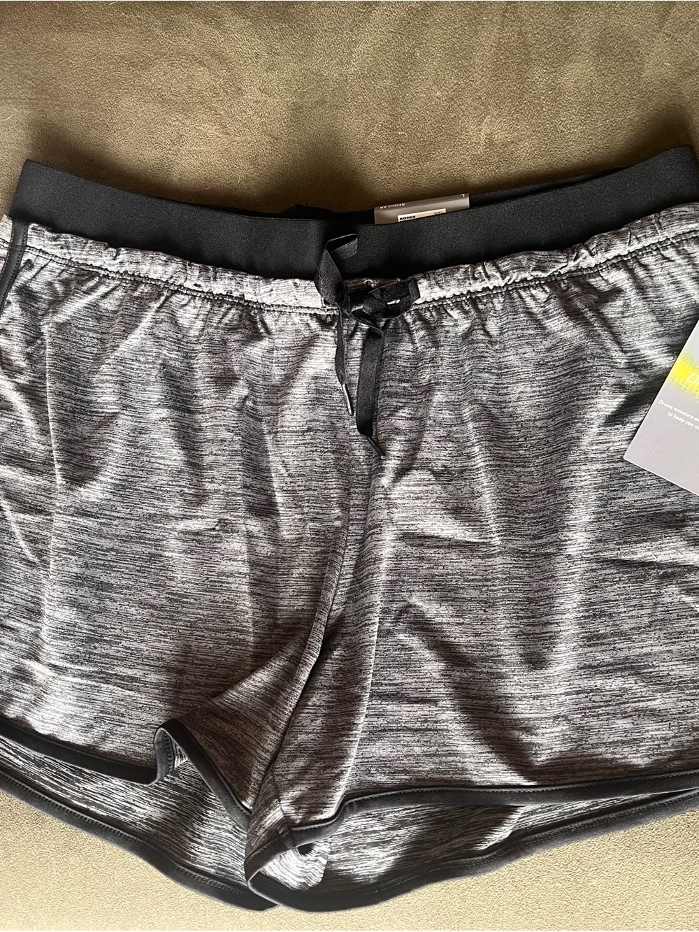 Kohl's Tek Gear Charcoal and Black Athletic Shorts